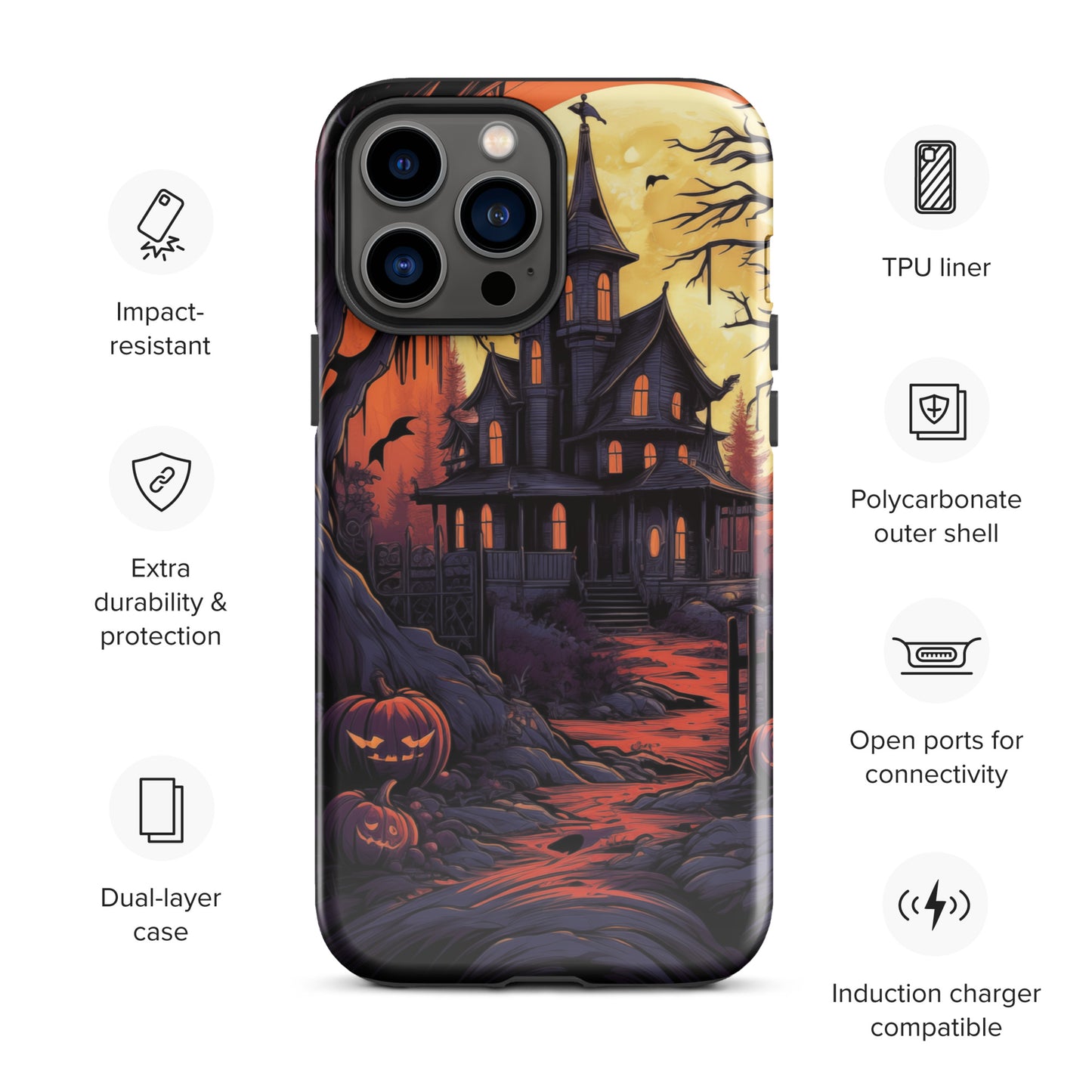 Spooky Mansion Tough Case for iPhone®