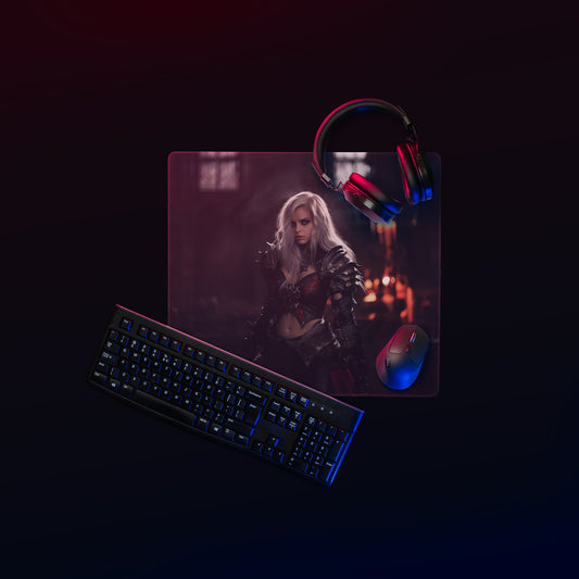 Gothic Female Warrior Gaming mouse pad