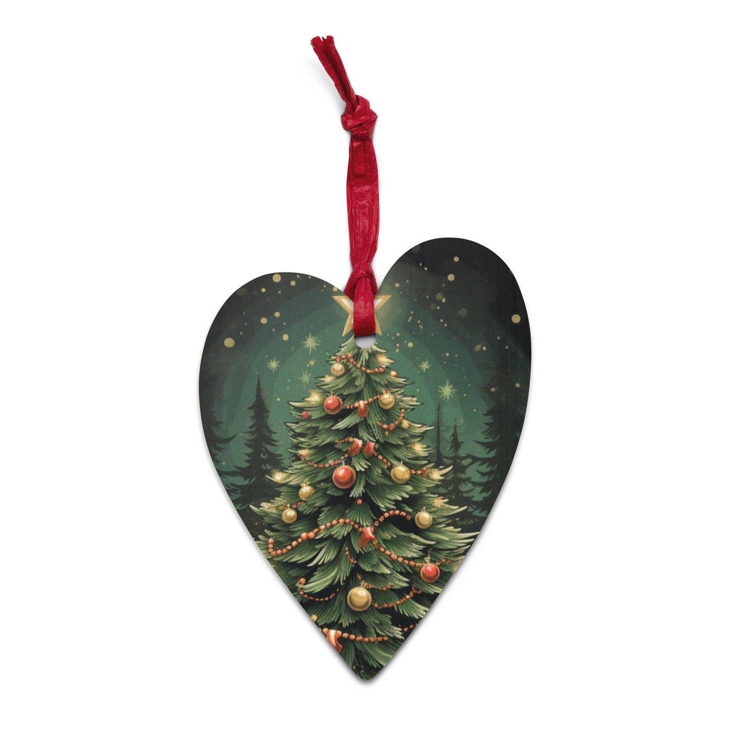 Christmas Tree Wooden Ornaments